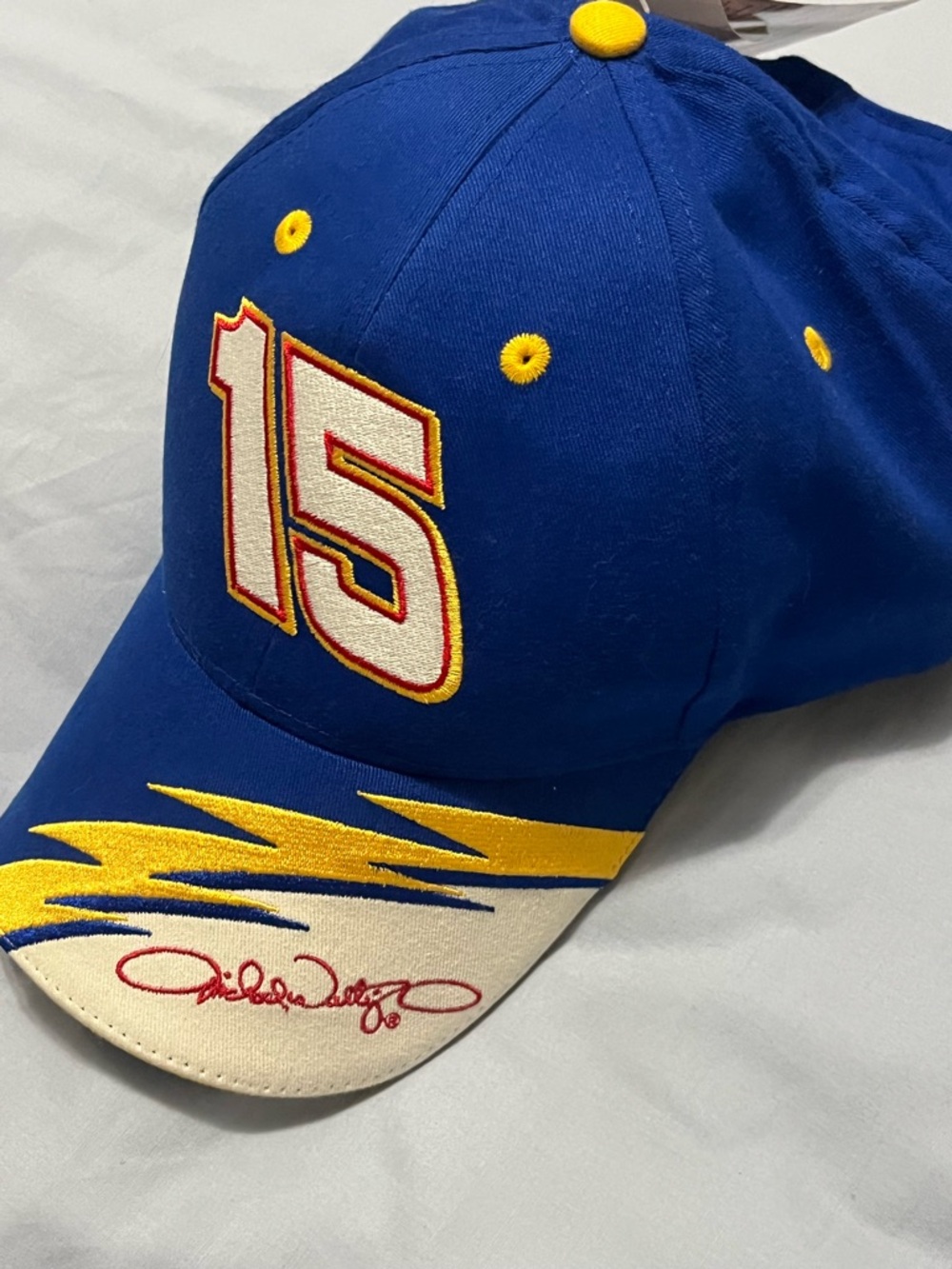 Winner's Circle Blue Racing Cap with Number 15 - Picture 2 of 5